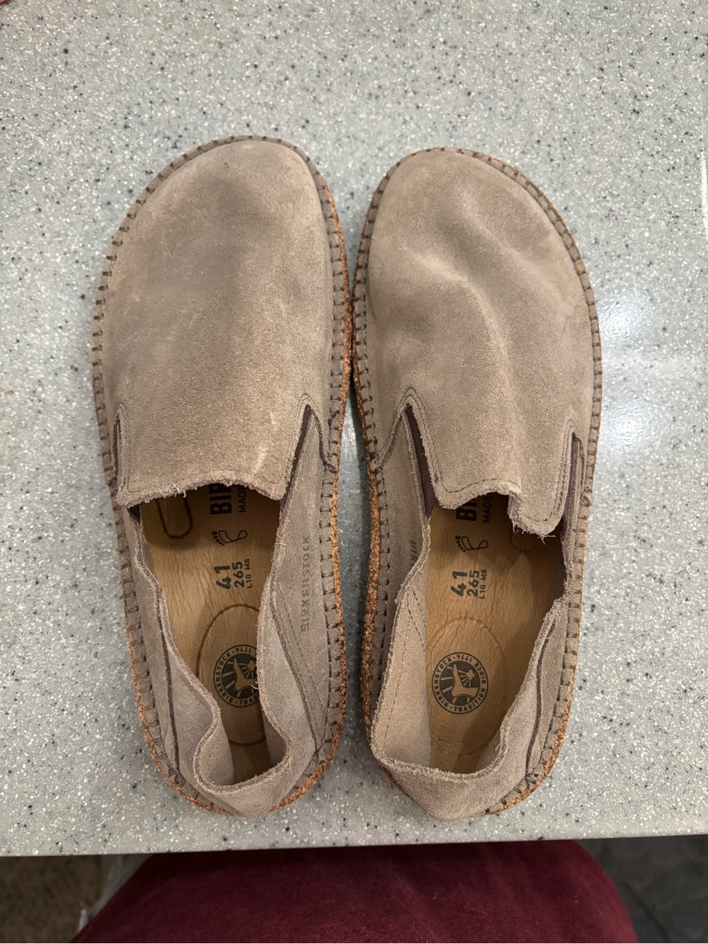 Birkenstock Women’s Slip-On Suede Loafers in Taupe